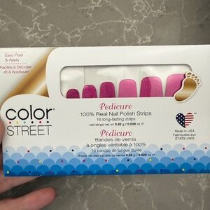 Color Street Nail Polish Strips Pedicure, Dragon Fruit